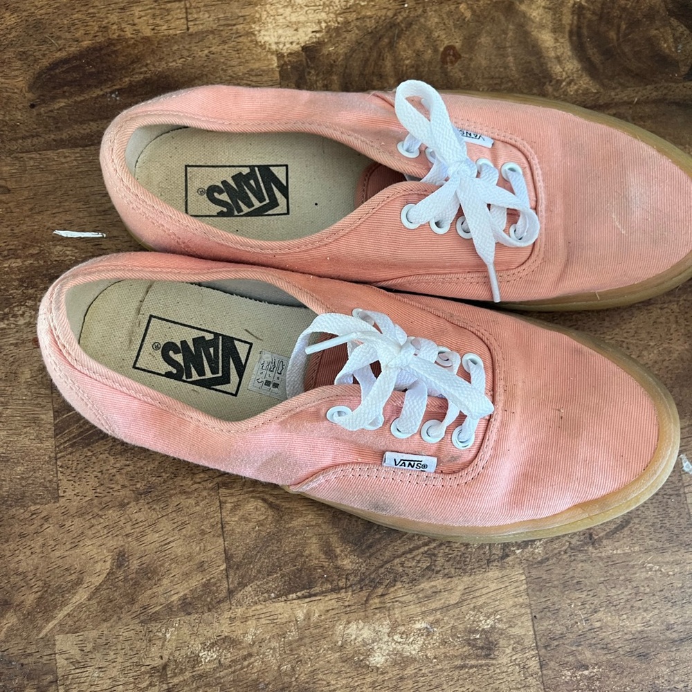 Vans Women's Pink Canvas Sneakers Gum Sole